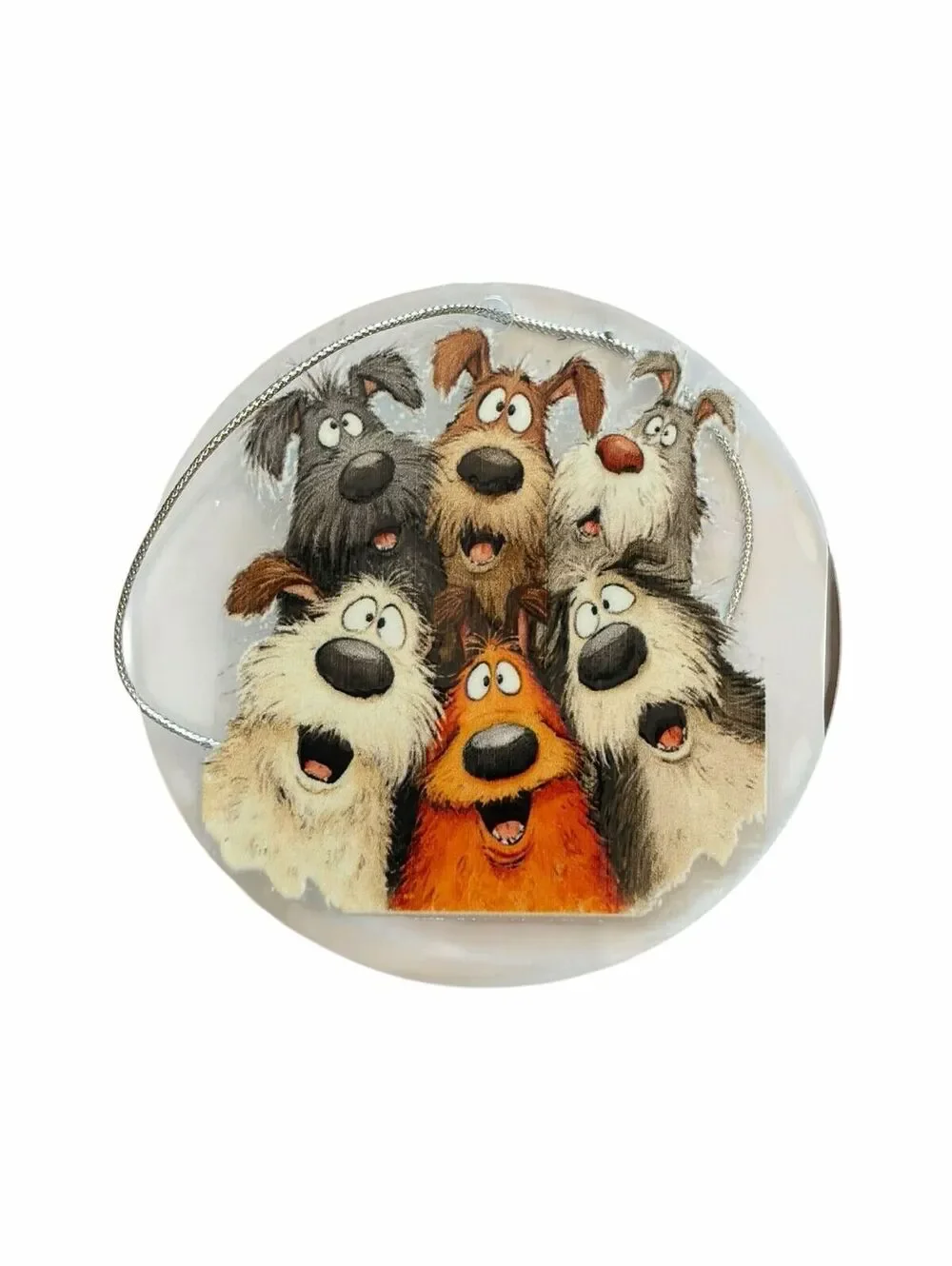Dog Lover Acrylic Ornament – 3” Round Hanging Decoration